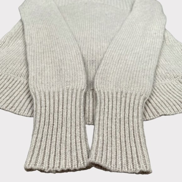 MODA International Tan Knit Snap Button Cowl Neck Sweater Women's Size Small - Picture 14 of 15